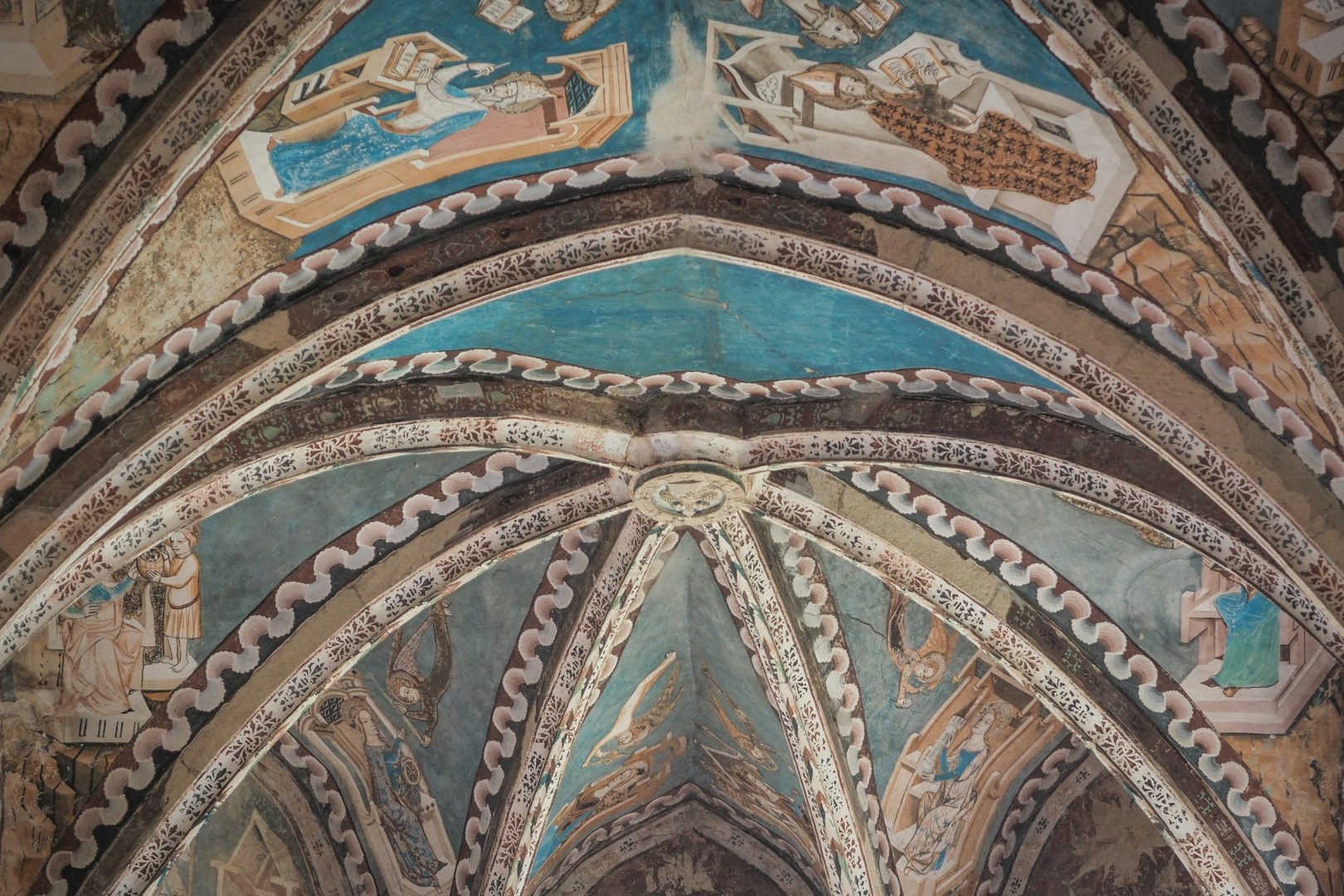Ornate ceiling in Mălâncrav - Photo Credit: Photo by Lawrence Krowdeed on Unsplash