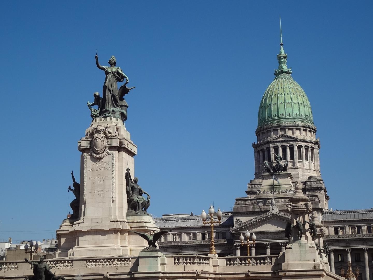 View of La Nacion Argentina statue and dome in Buenos Aires View of La Nacion Argentina statue and dome in Buenos Aires - Photo Credit: User ID 139904