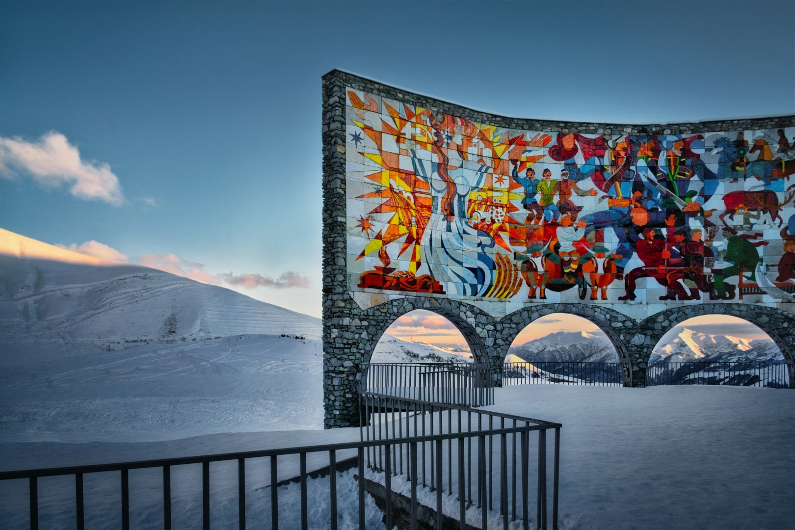 Russia-Georgia Friendship Monument at Gudauri View Point - Photo Credit: Photo by K T on Unsplash