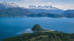 A panoramic view of the Beagle Channel from the Wulaia viewpoint on Navarino Island, Chile. - Photo Credit: Photo: Felipe Gera / Marca Chile, CC BY-SA 2.0, via Wikimedia Commons