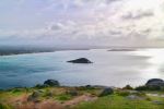 A panoramic view across Encounter Bay toward Victor Harbor from Rosetta Head. - Photo Credit: Leybj003