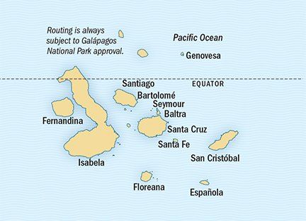 Exploring Galápagos, Machu Picchu and Peru's Land of the Inca Itinerary Map