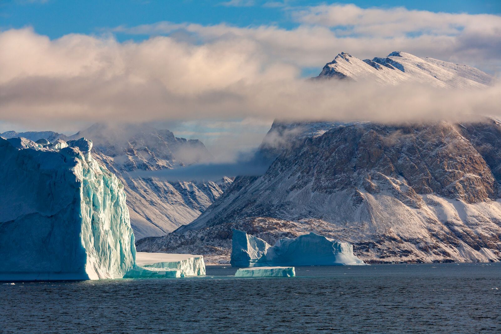 Northwest Fjord in the far reaches of Scoresbysund in eastern Greenland.