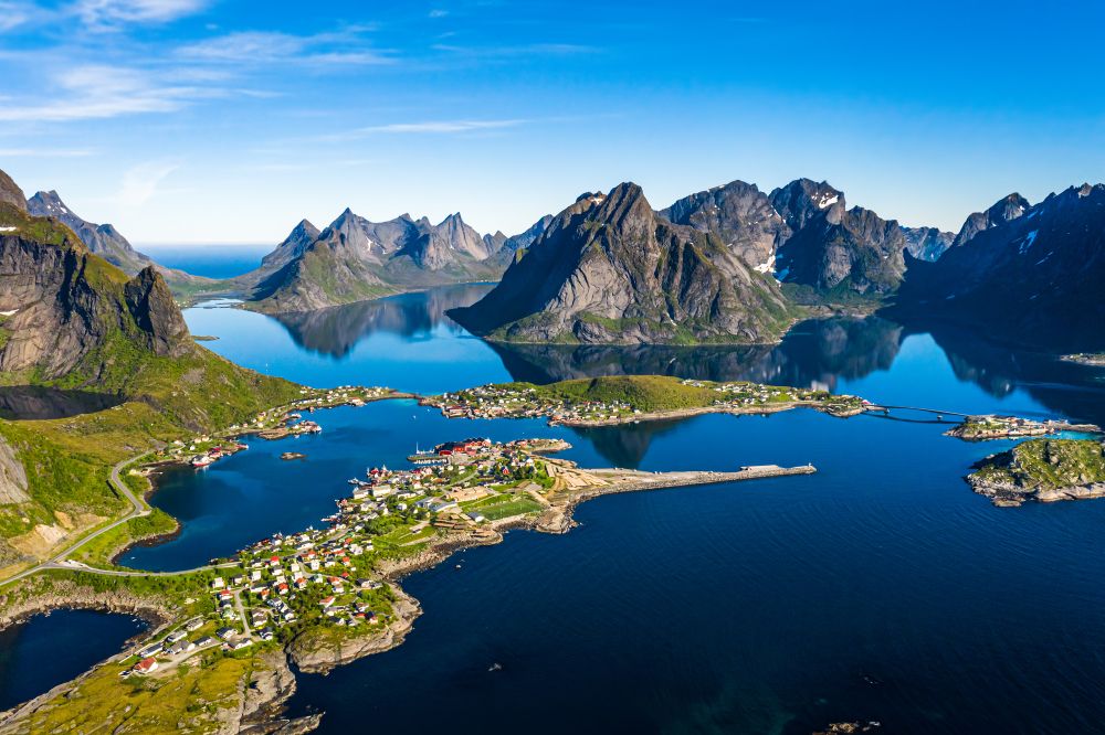 Panorama - Lofoten, archipelago in Nordland, Norway, Europe, Arctic