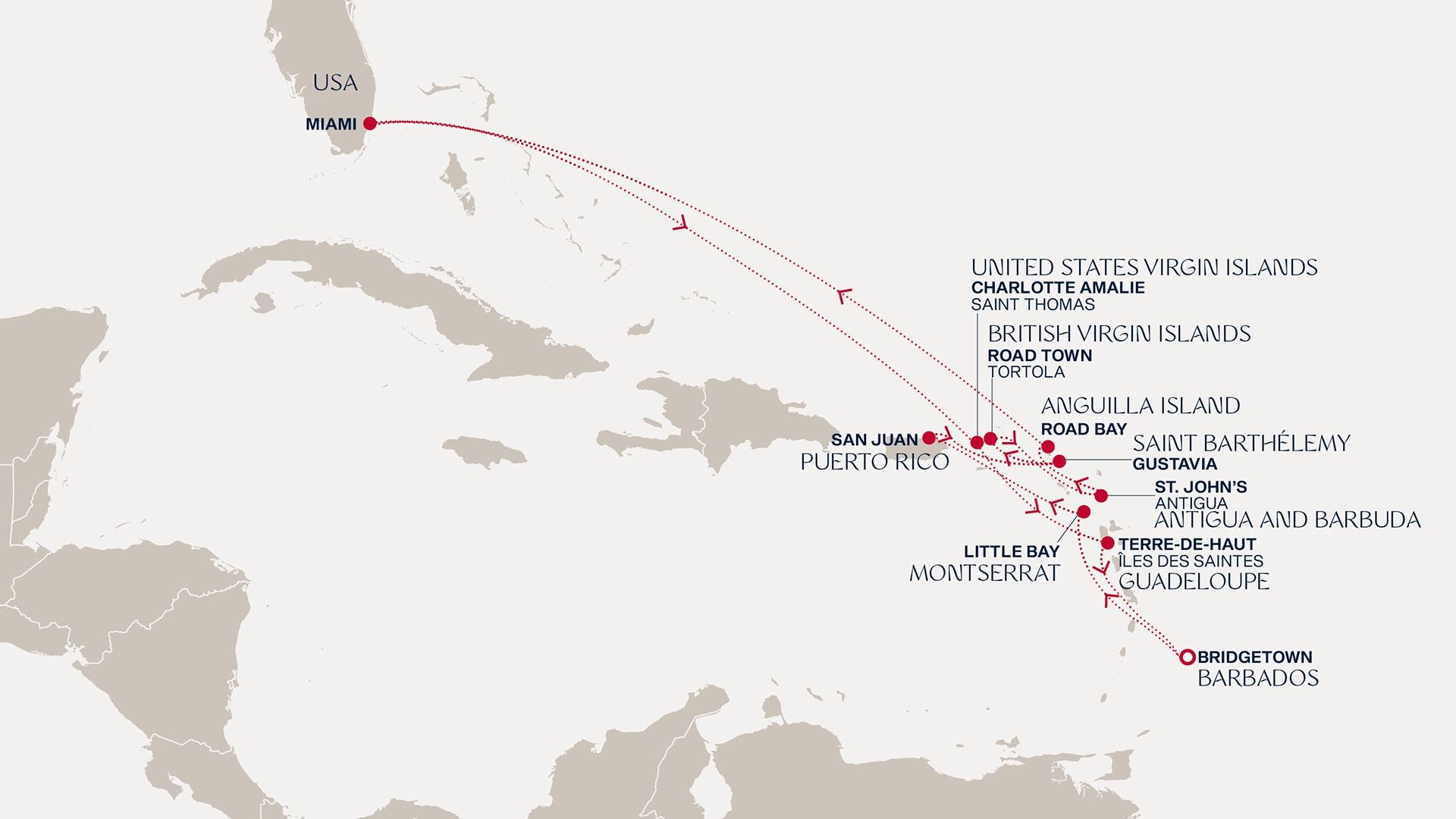 An Extended Journey between Sophistication & Silky Sands Itinerary Map