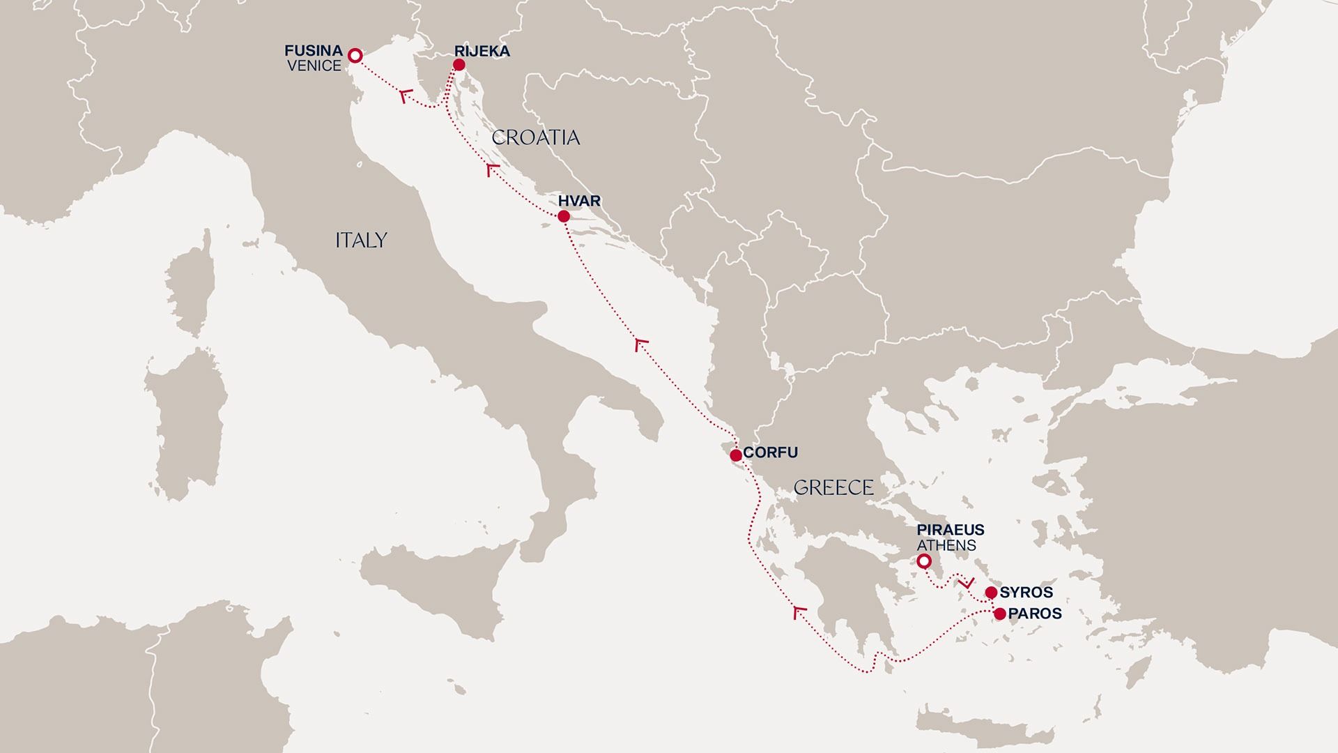 A Journey through Cycladic Charms & Culture-infused Coastal Allure Itinerary Map