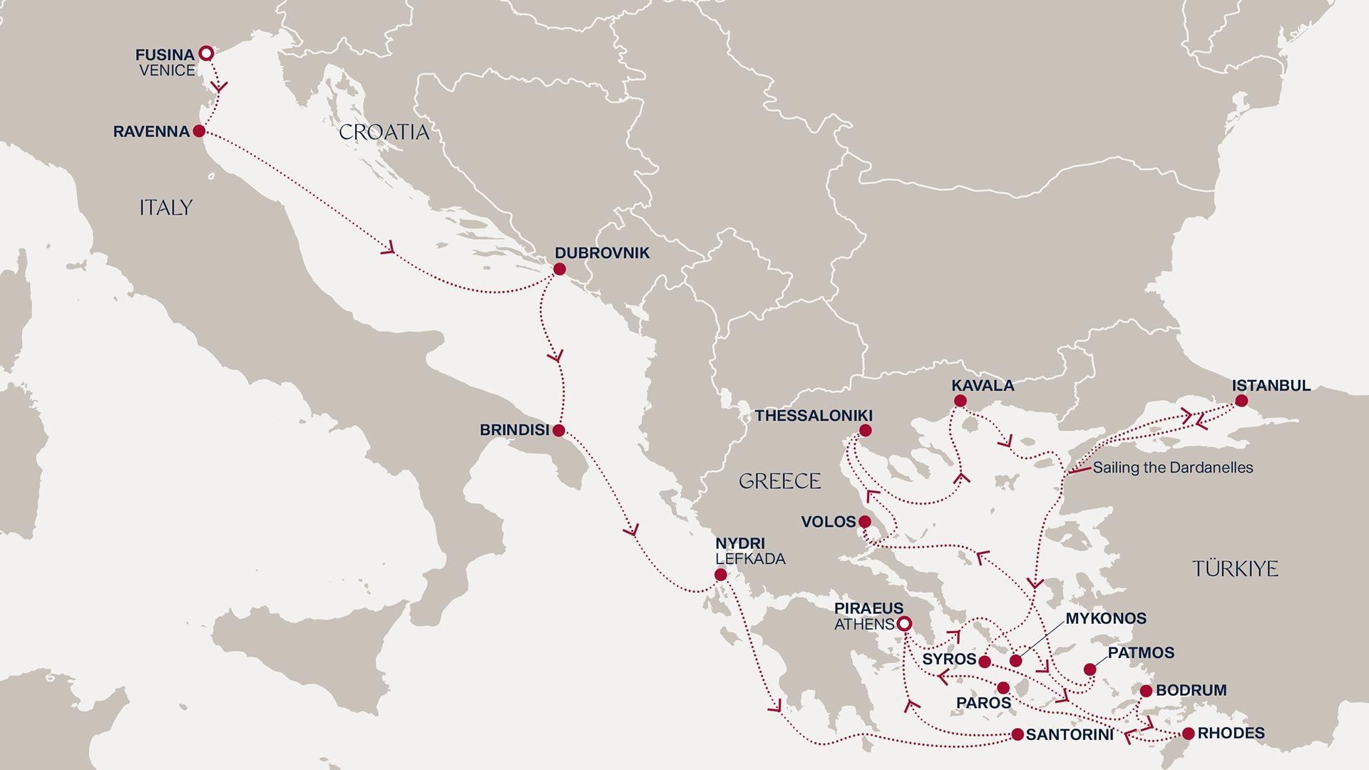 An Extended Journey through Sparkling Waters to Historic Islands and Ancient Splendour Itinerary Map