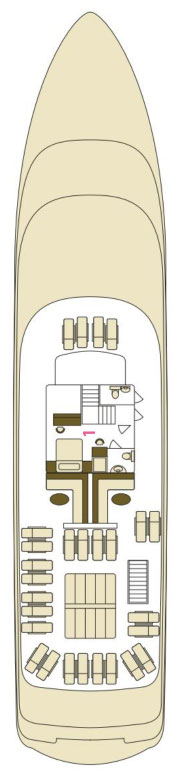 Sun Deck deck plan for MV Corona
