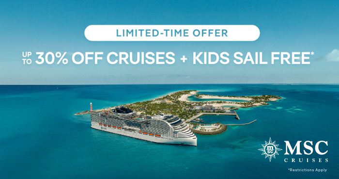 30% off + Kids sail free 09/25