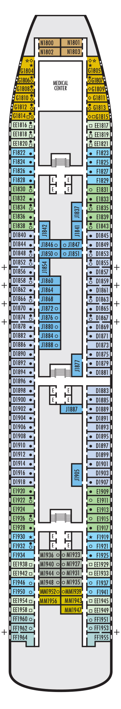 Deck 1 - Dolphin Deck