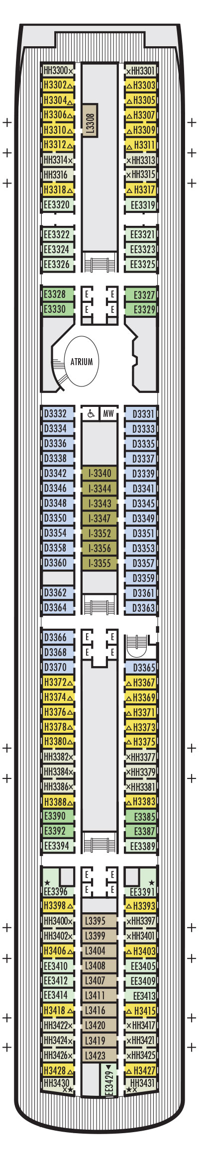 Deck 3 - Lower Promenade Deck