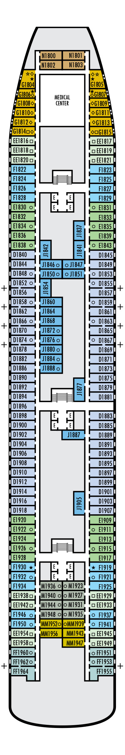 Deck 1 - Dolphin Deck