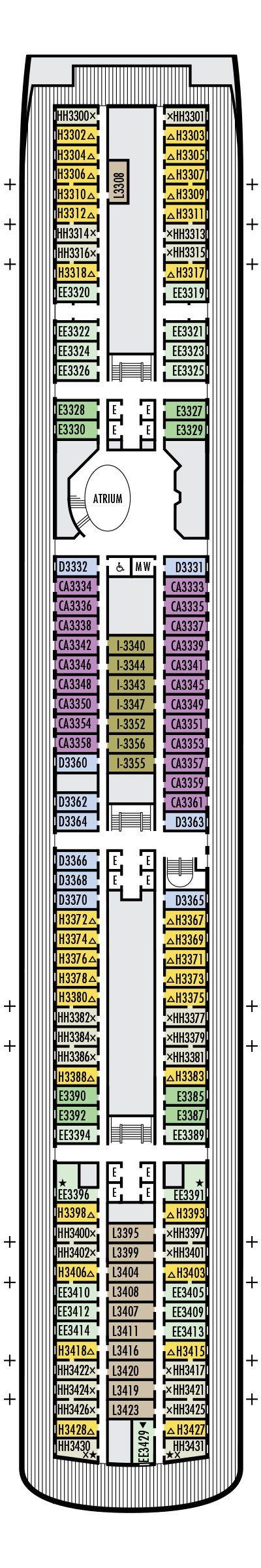 Deck 3 - Lower Promenade Deck