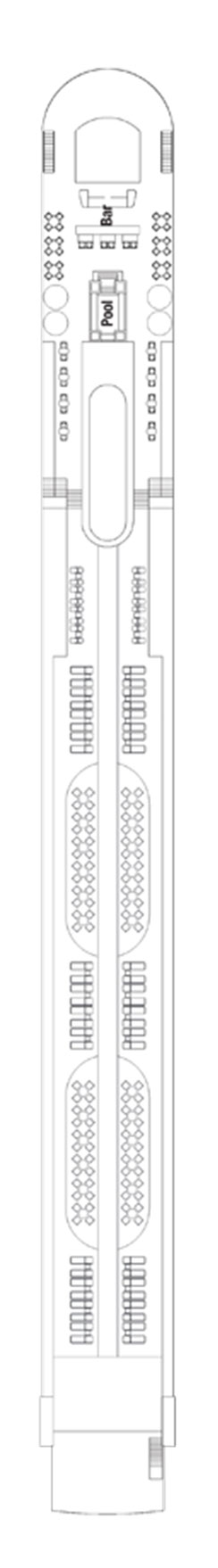 Sun Deck deck plan for MS Reverie