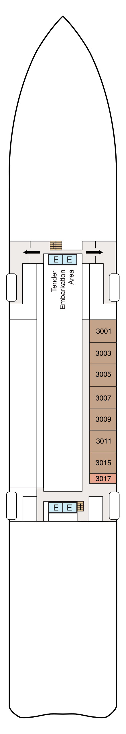 Deck 3 deck plan for Aurelia