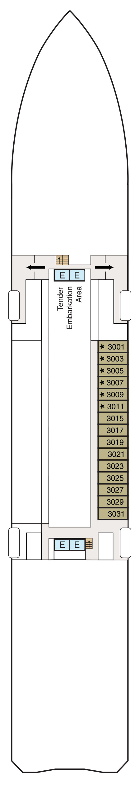 Deck 3 deck plan for Nautica
