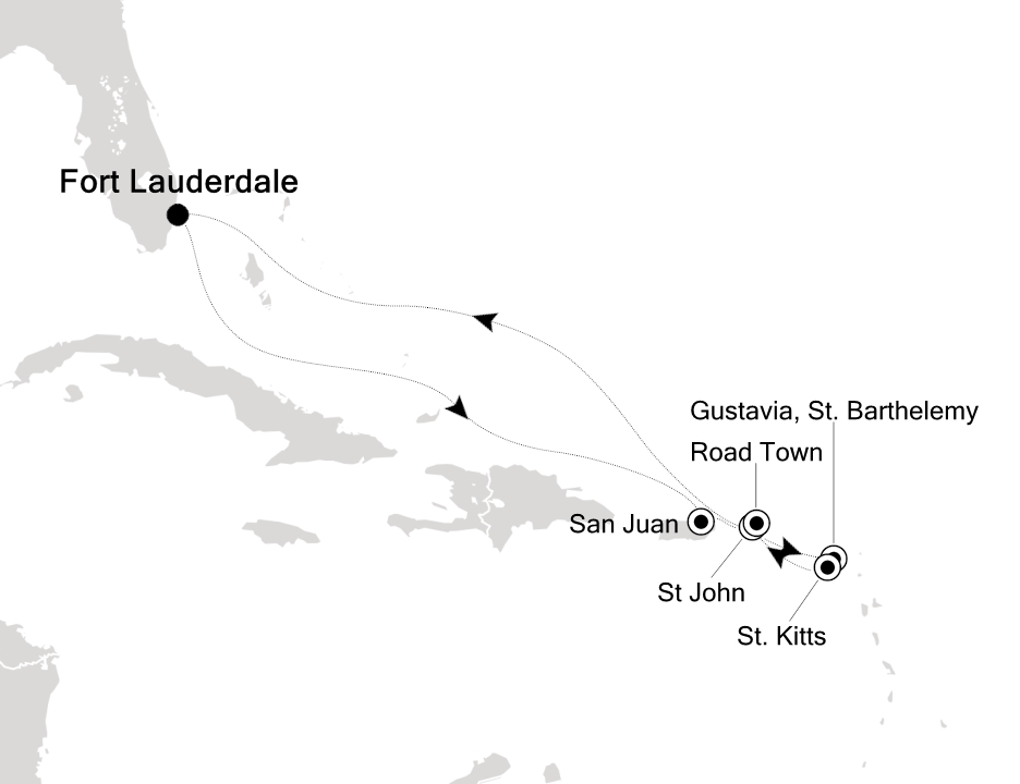 Caribbean & Central America Cruise Itinerary Map