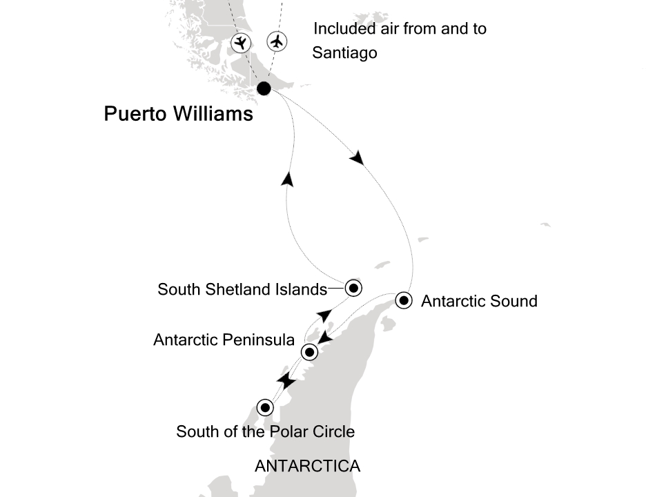 Antarctica Cruise Itinerary Map