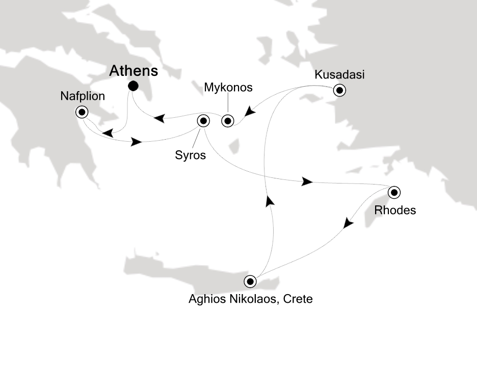 Mediterranean Cruise Itinerary Map