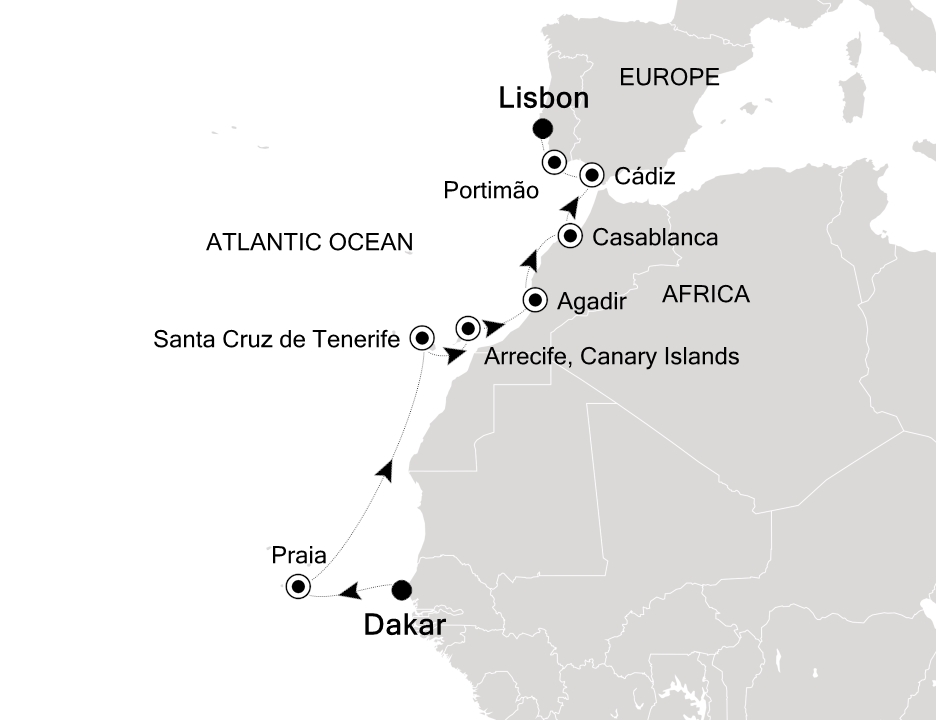 Mediterranean Cruise Itinerary Map
