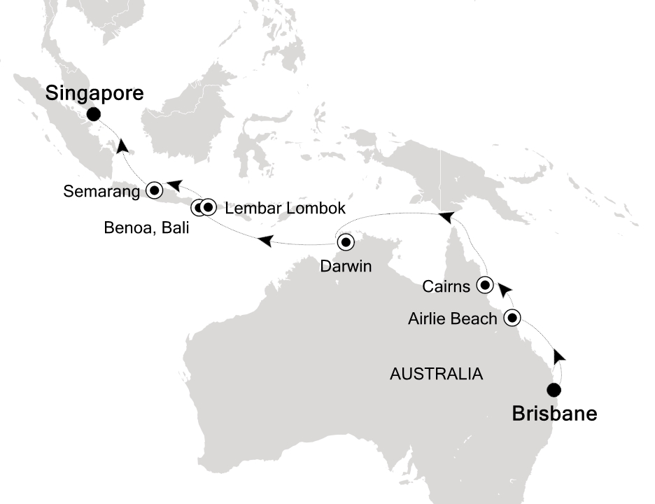 Asia Cruise Itinerary Map
