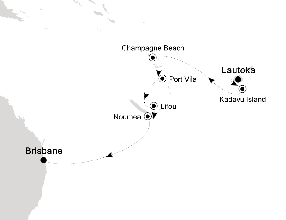 Australia & New Zealand Cruise Itinerary Map
