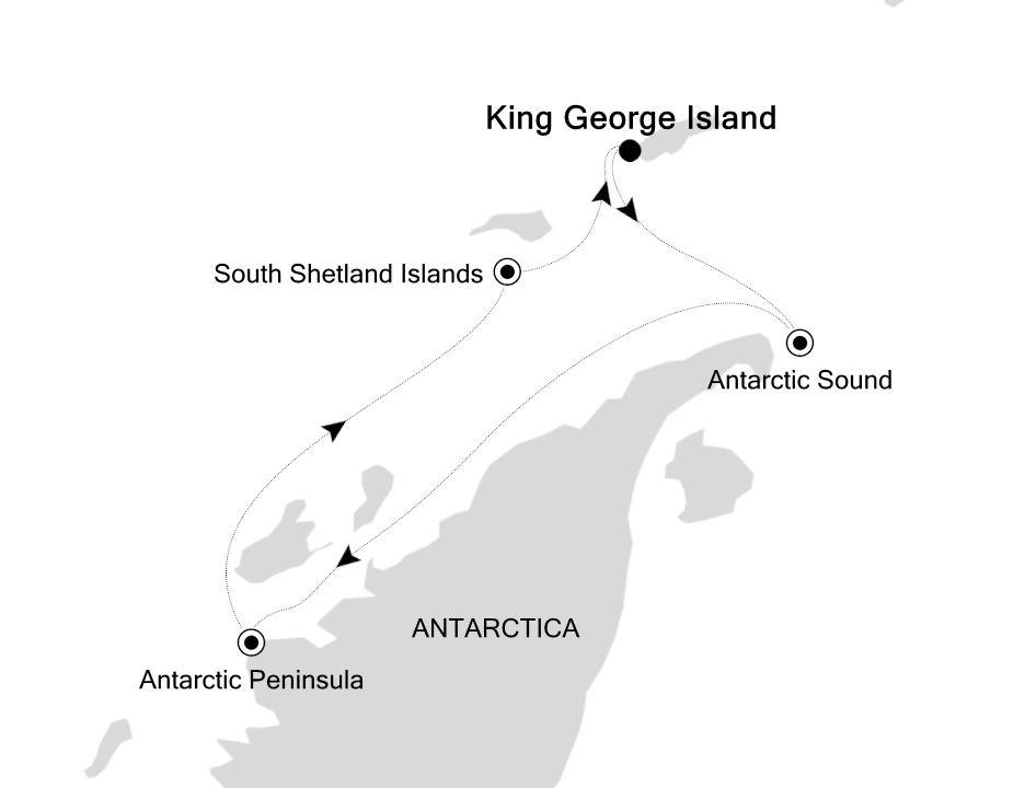 Antarctica Cruise Itinerary Map