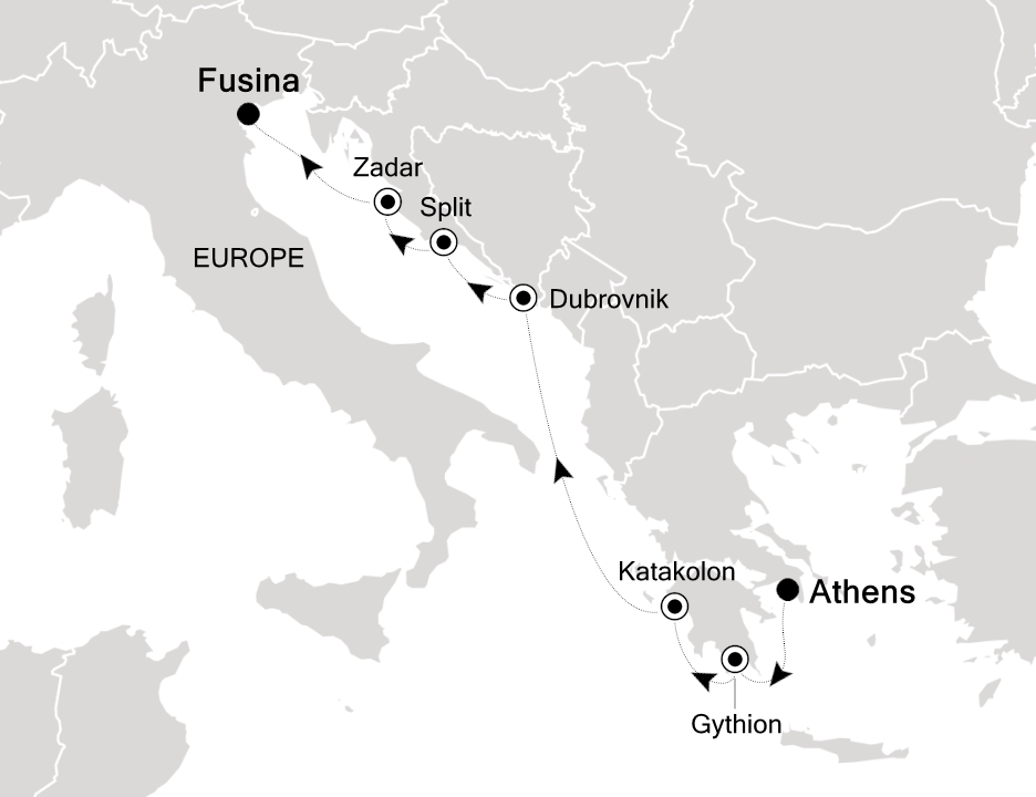 Mediterranean Cruise Itinerary Map
