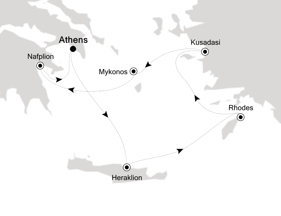 Mediterranean Cruise Itinerary Map