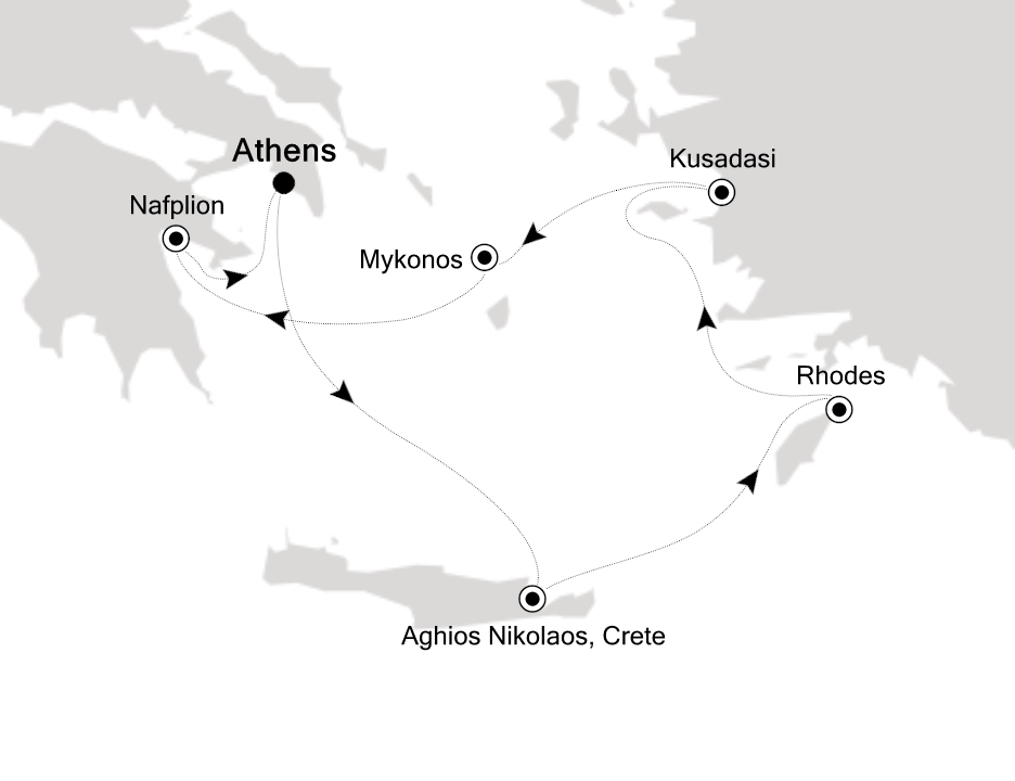Mediterranean Cruise Itinerary Map