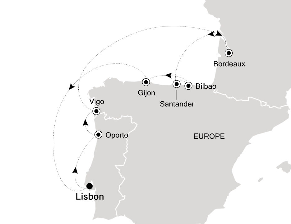 Mediterranean Cruise Itinerary Map