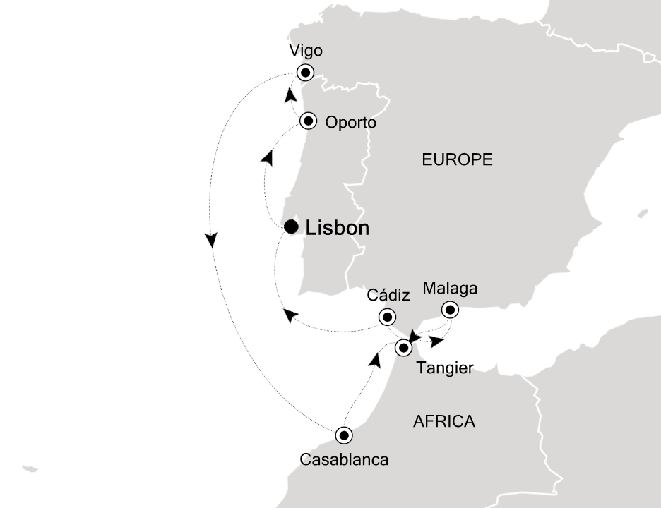 Mediterranean Cruise Itinerary Map