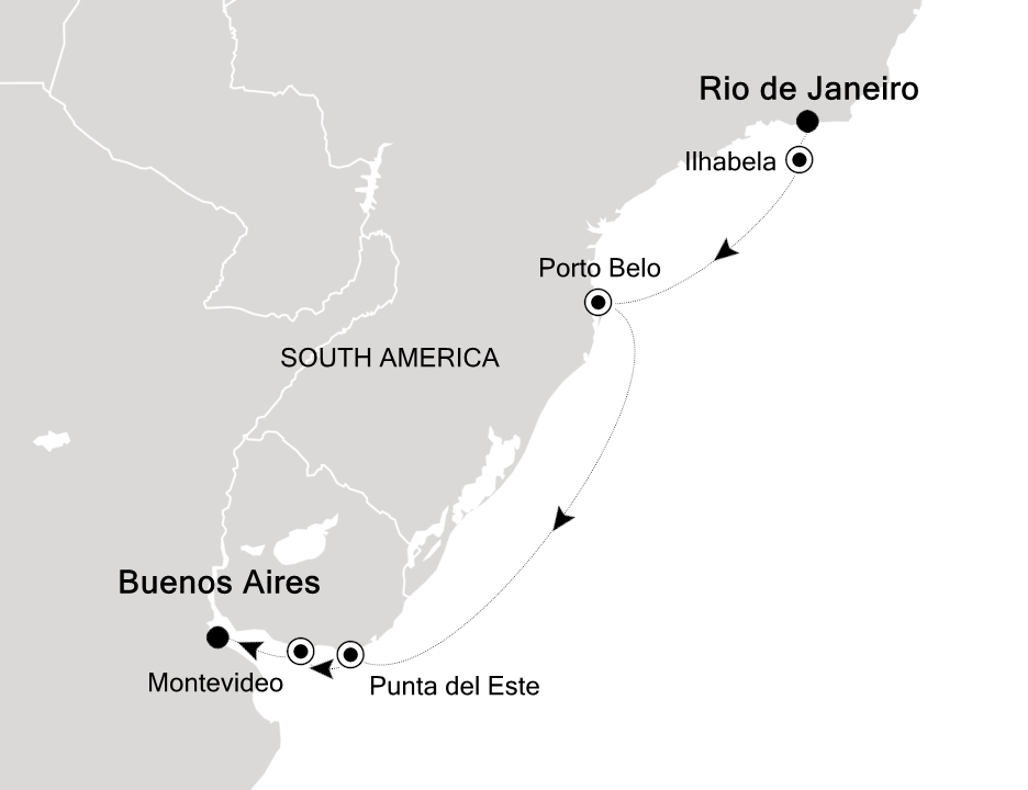 South America Cruise Itinerary Map