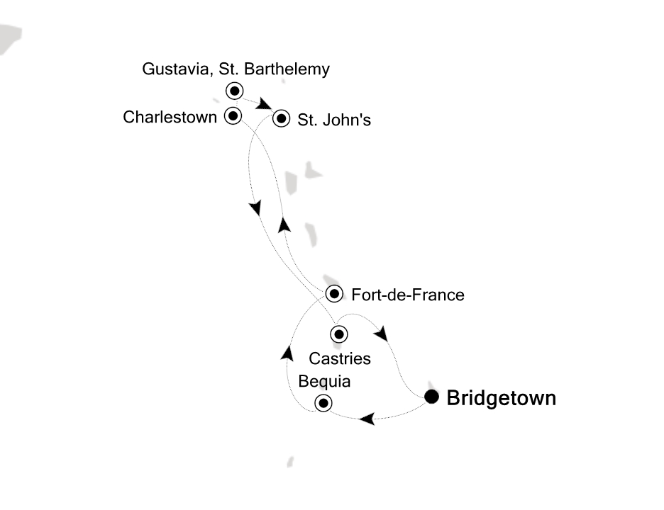 Caribbean & Central America Cruise Itinerary Map