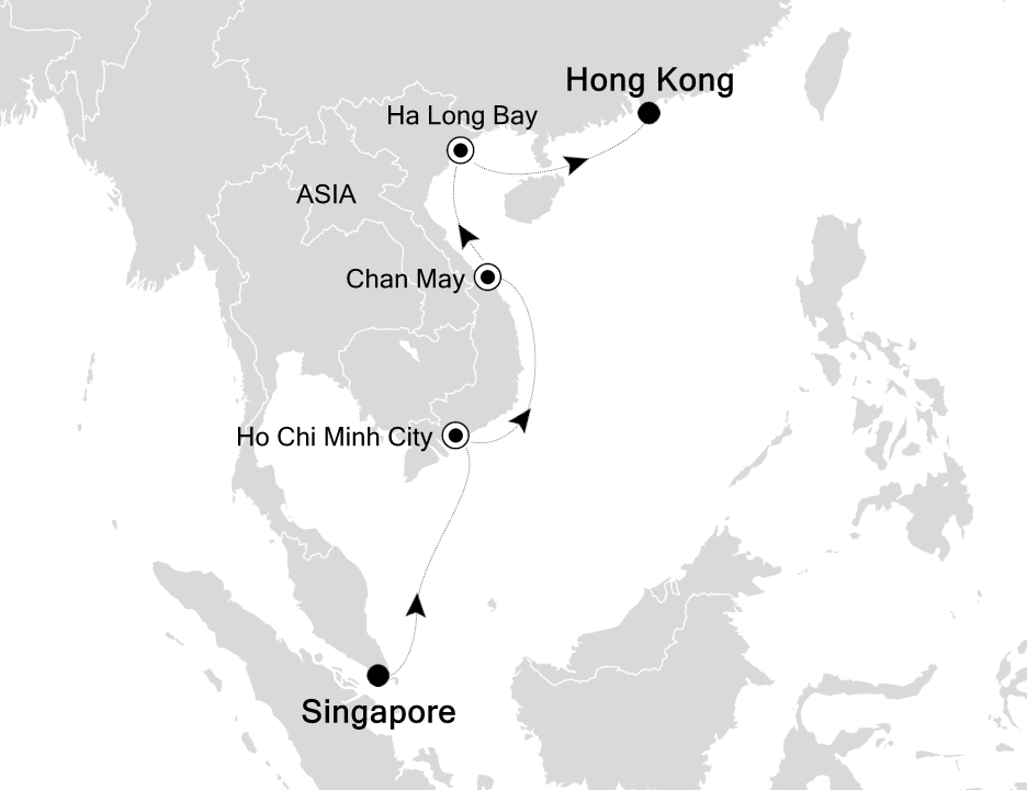 Asia Cruise Itinerary Map