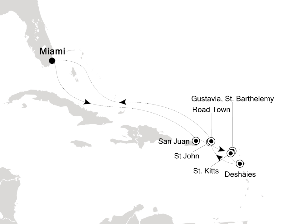 Caribbean & Central America Cruise Itinerary Map