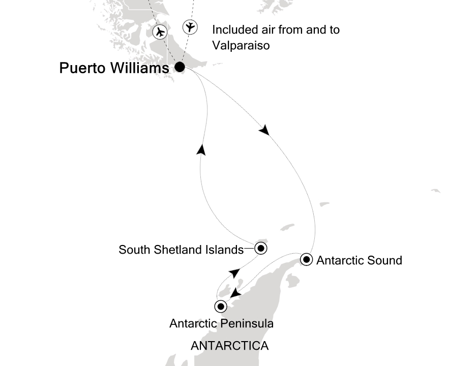 Antarctica Cruise Itinerary Map