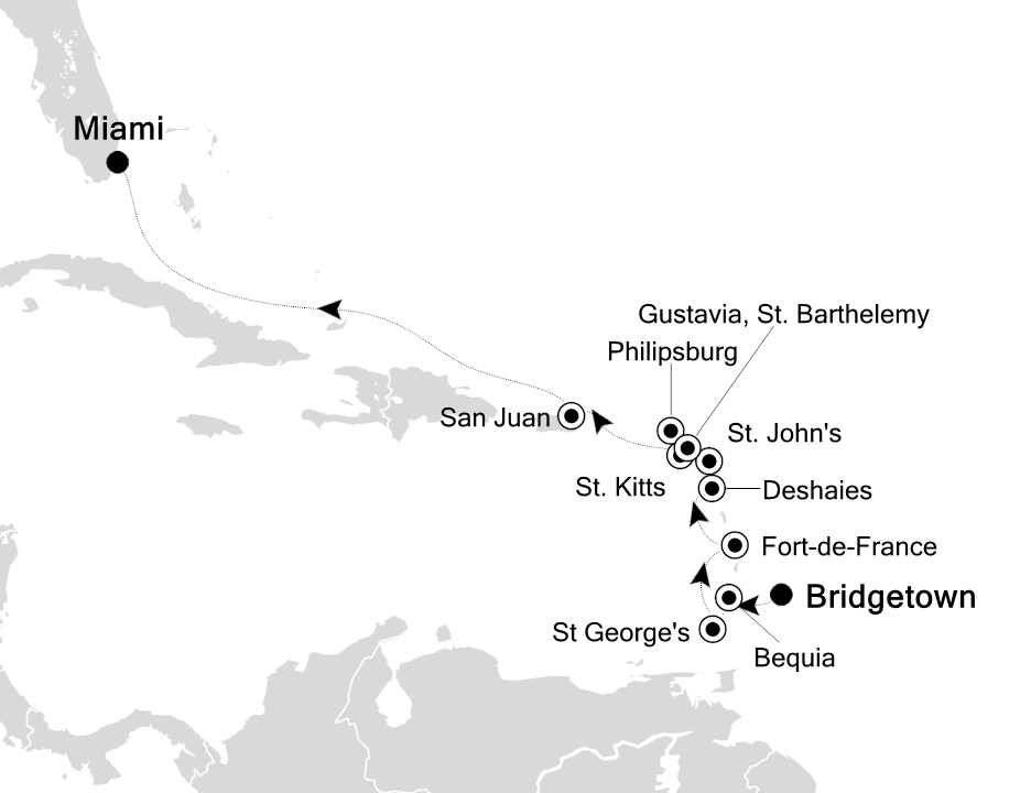 Caribbean & Central America Cruise Itinerary Map