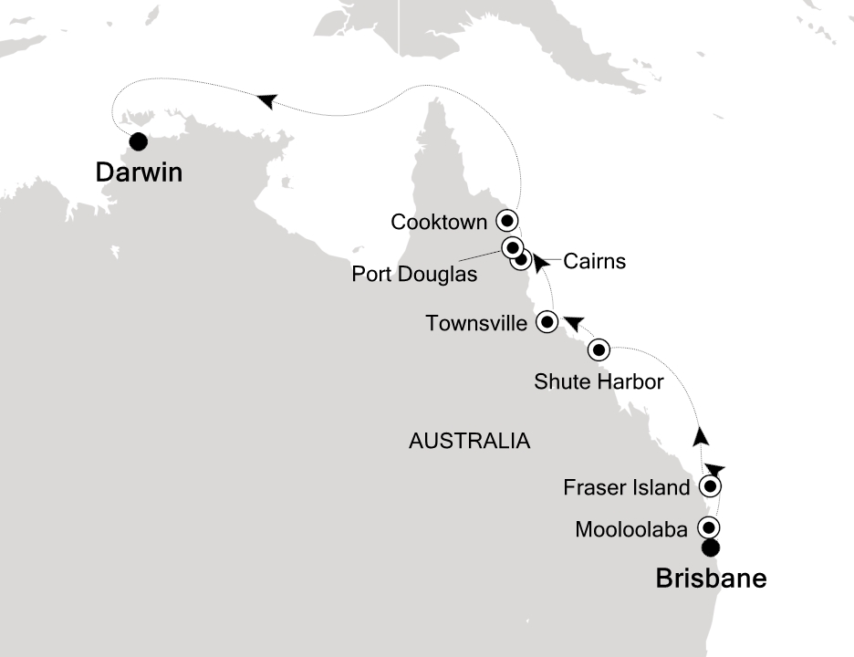 Australia & New Zealand Cruise Itinerary Map