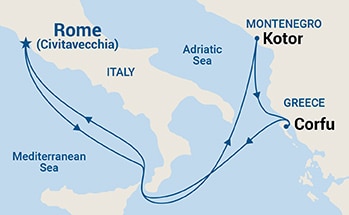 5-Day Greece & Adriatic Sampler Itinerary Map