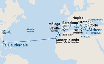 22-Day Western Mediterranean Grand Adventure Itinerary Map