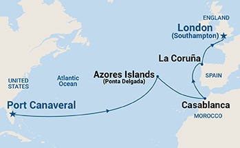 15-Day Moroccan Passage Itinerary Map