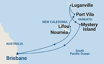 11-Day New Caledonia & Vanuatu Itinerary Map