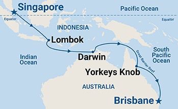 13-Day Asia & Australia Itinerary Map