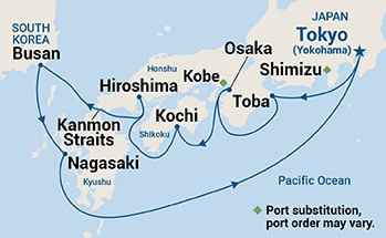 9-Day Japan Explorer Itinerary Map