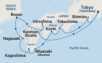 11-Day Japan Explorer Spring Flowers Itinerary Map