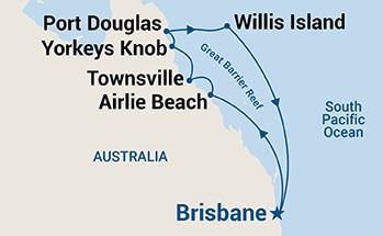 8-Day Queensland Itinerary Map