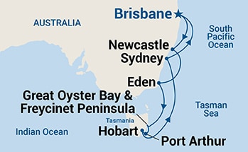 10-Day Tasmania Itinerary Map