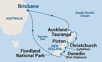 14-Day New Zealand Itinerary Map