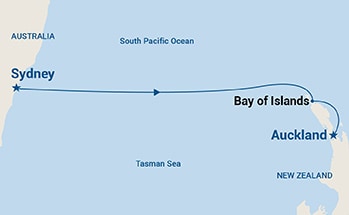 5-Day Australia Seacation Itinerary Map